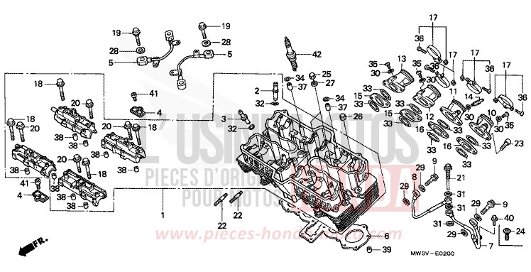 CYLINDER HEAD for CB Seven Fifty BLACK (NH1) from 2001
